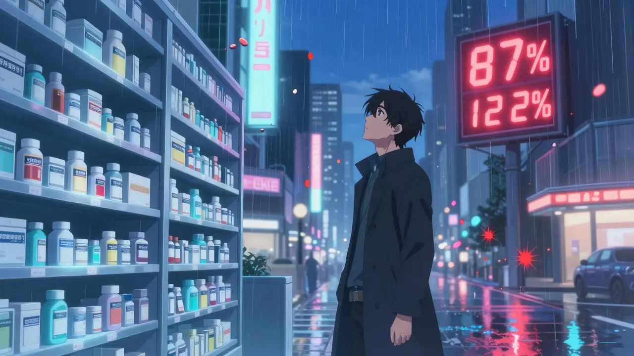 Évolution des prix des médicaments génériques année après année