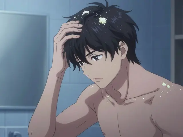 Dermatite séborrhéique : pelage du cuir chevelu et shampoings médicamenteux