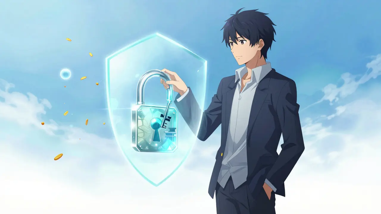 Représentation conceptuelle d'un homme bloquant les récepteurs d'histamine dans un univers abstrait.